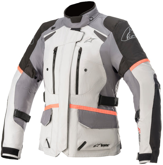Alpinestars Stella Andes v3 Drystar Jacket Ice Gray/Dark Gray/Black/Coral