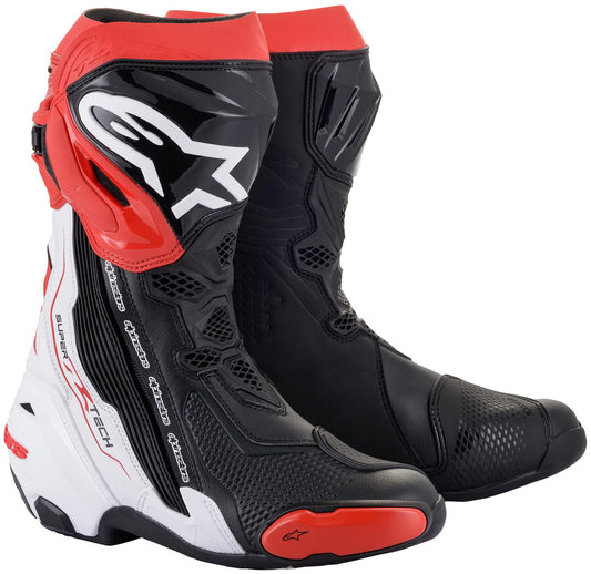 Alpinestars Supertech R v2 Motorcycle Boots Black/White/Red