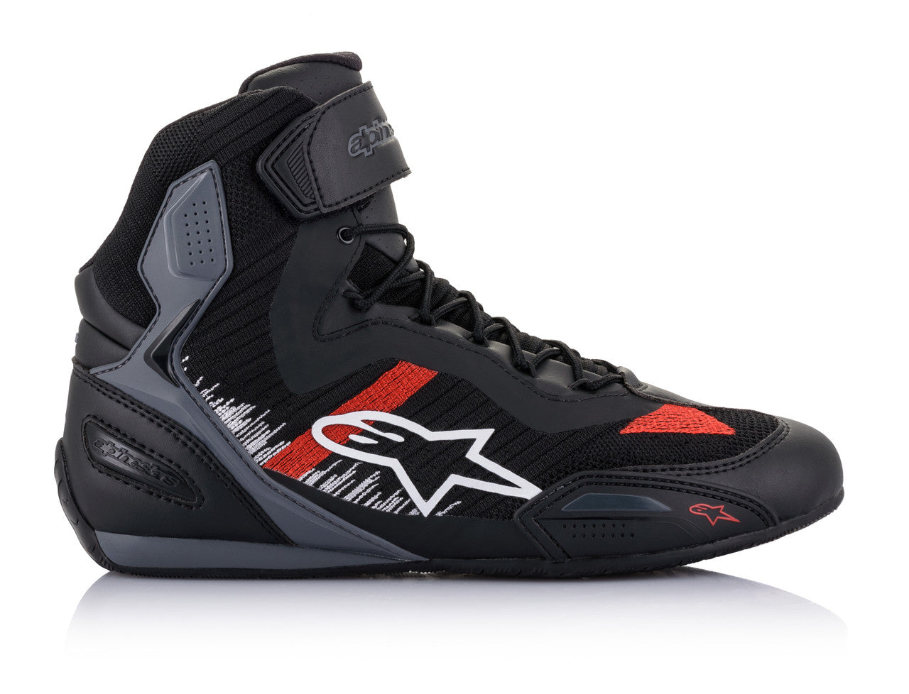 Alpinestars Faster 3 Rideknit Riding Shoes Black/Gray/Bright Red