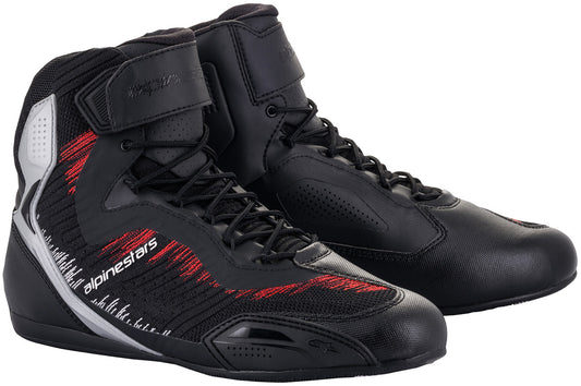 Alpinestars Faster 3 Rideknit Riding Shoes Black/Silver/Bright Red