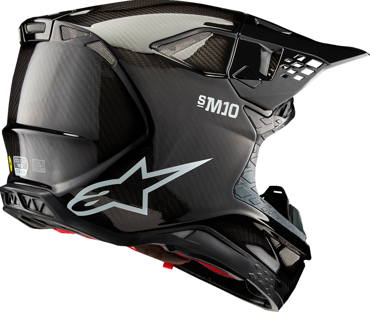Alpinestars 2024 Supertech M10 Solid MIPS Helmet - Gloss Black Carbon