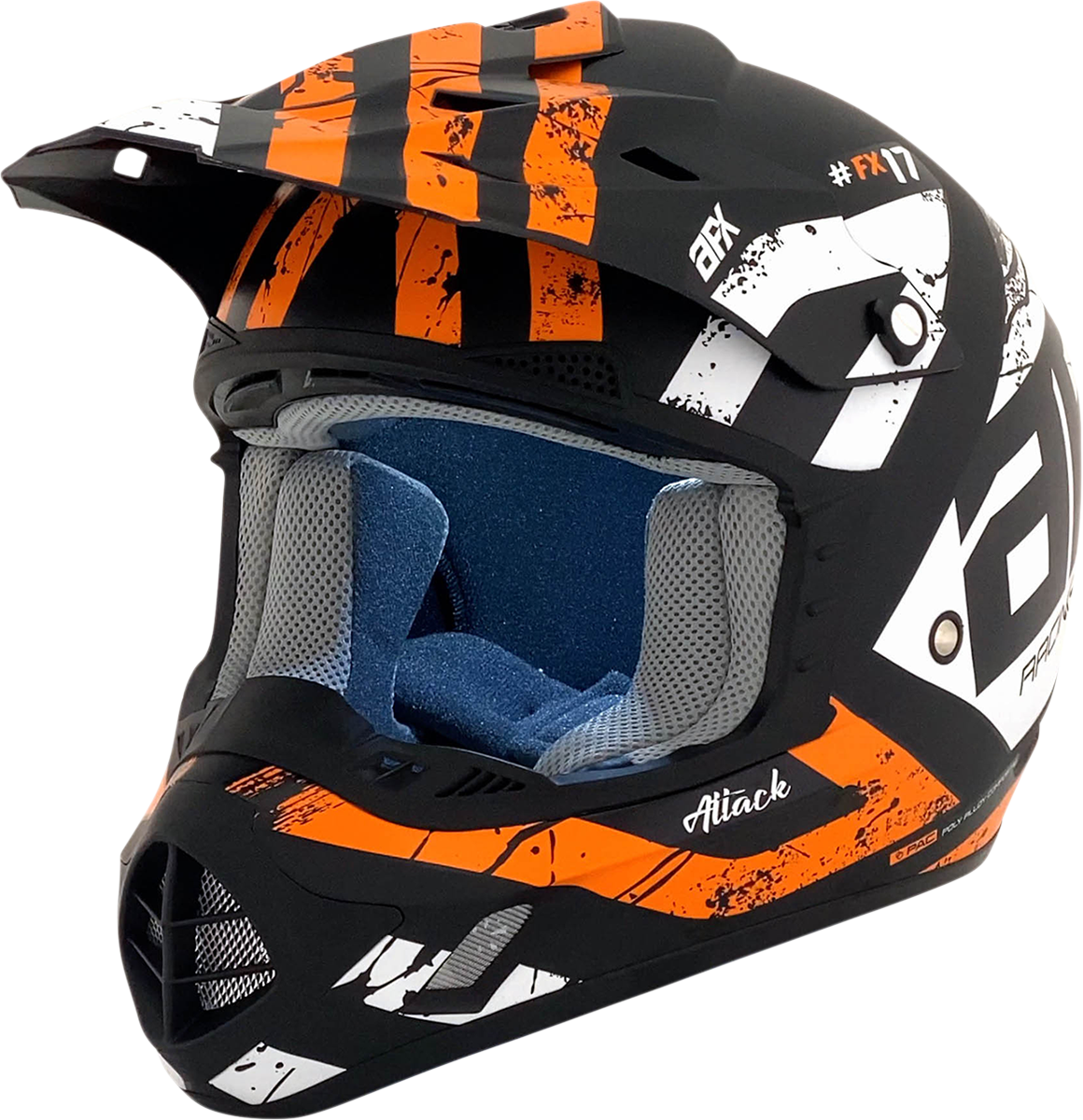 AFX Youth FX-17Y Offroad Helmet Attack Matte Black/Orange