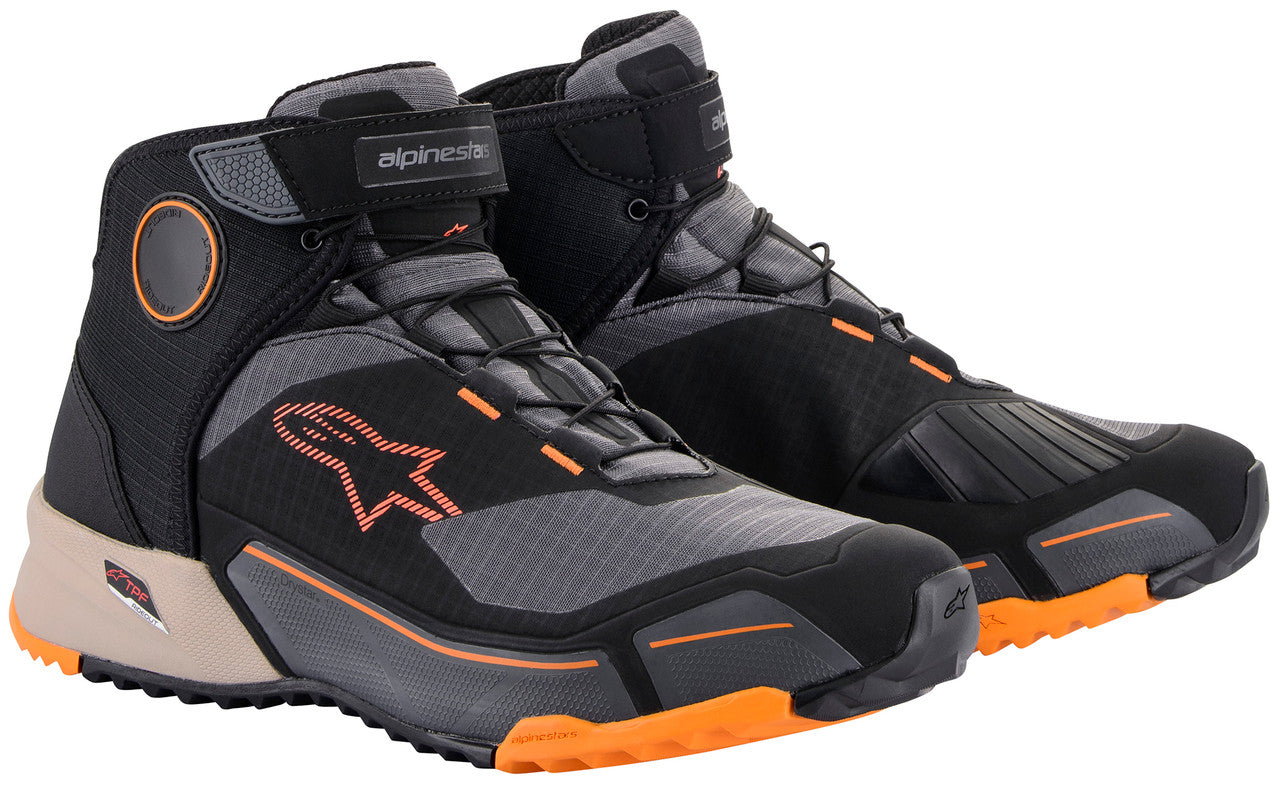 Alpinestars CR-X Drystar Riding Shoes Black/Light Brown/Orange