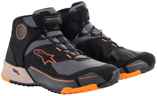 Alpinestars CR-X Drystar Riding Shoes Black/Light Brown/Orange