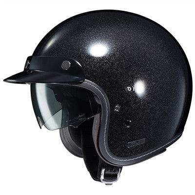 HJC IS-5 Metallic Open Face Helmet - Metal Flake Black