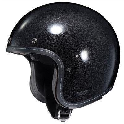HJC IS-5 Metallic Open Face Helmet - Metal Flake Black