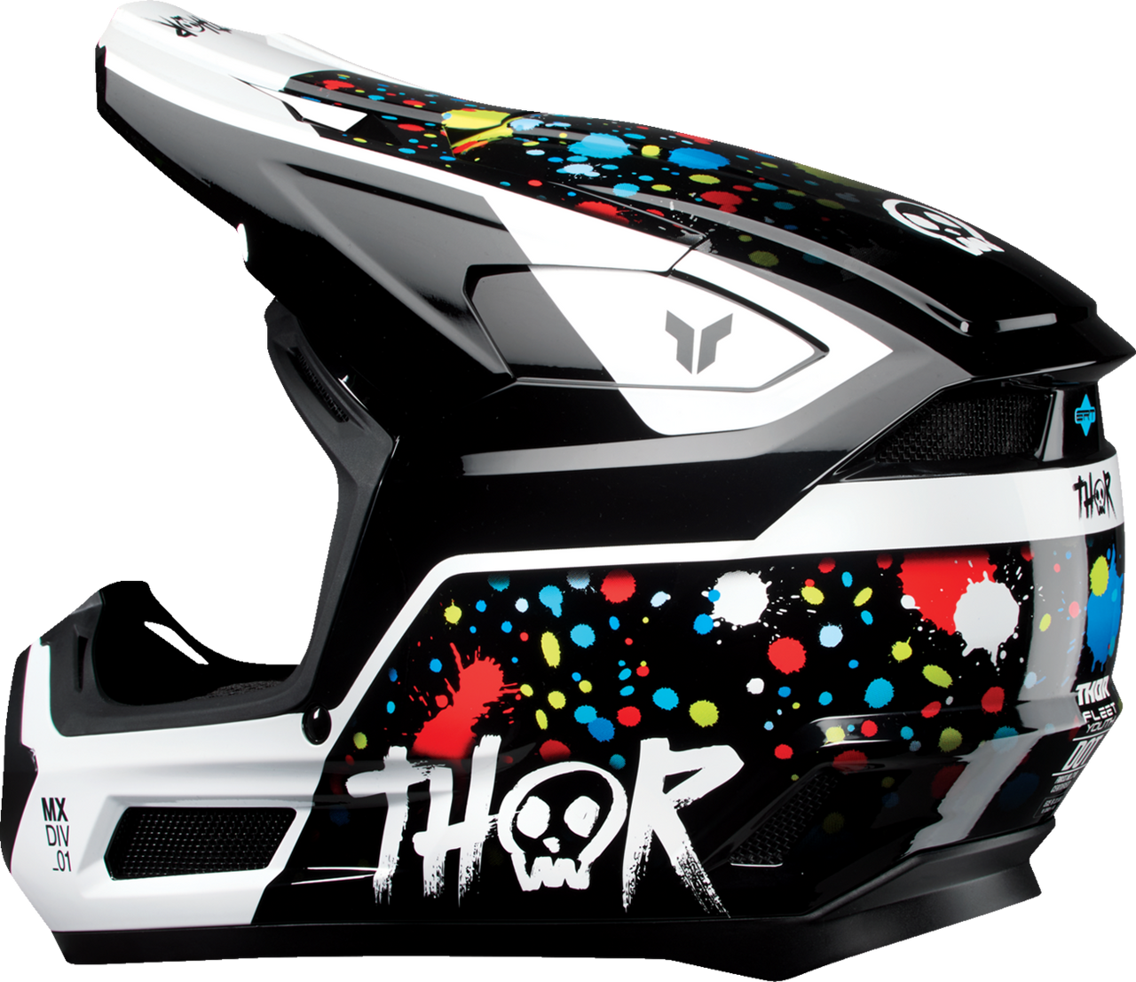 Thor 2025 Youth Fleet Helmet Splat Black