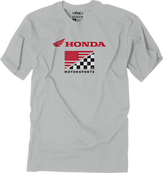Factory Effex Honda Flag T-Shirt Light Gray