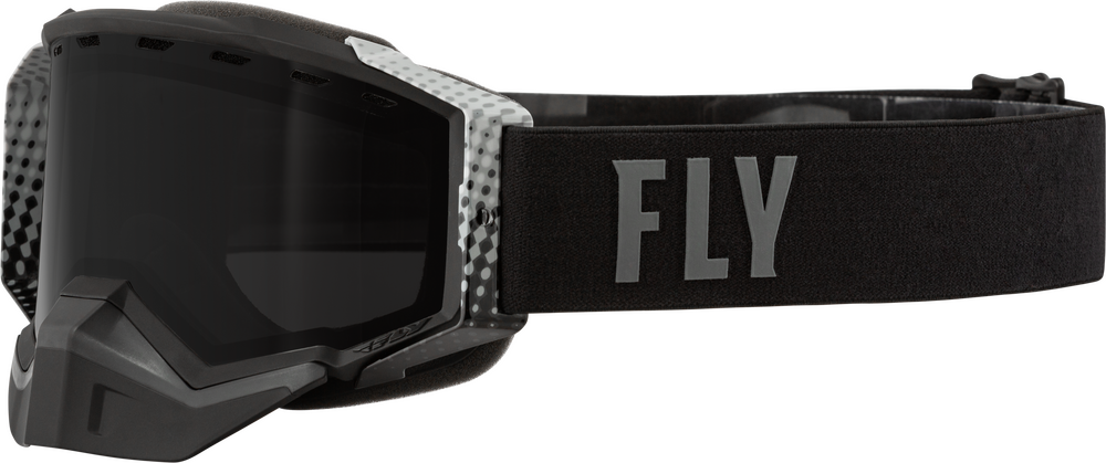 FLY RACING - 37-50330 - ZONE PRO SNOW GOGGLE BLK/GREY W/ BLACK/POLARIZED SMOKE LENS