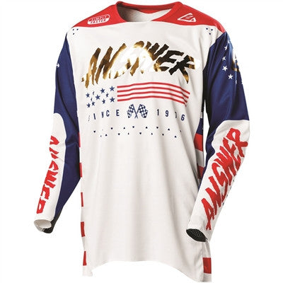 Answer Racing 2021 Elite Redzone Jersey - White/Navy/Scarlet