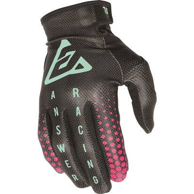 Answer Racing 2021 Youth AR1 Swish Gloves - Black/Berry/Seafoam