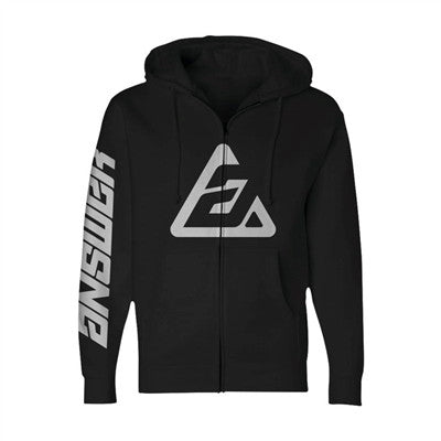 Answer Racing Logo Full Zip-Up Hoodie - Black