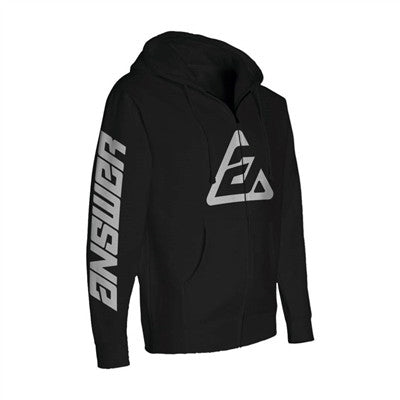 Answer Racing Logo Full Zip-Up Hoodie - Black