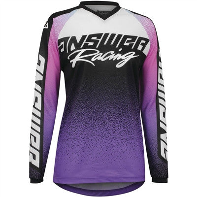 Answer Racing 2022 Youth Girls Syncron Prism Jersey - Purple/Seafoam