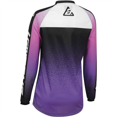 Answer Racing 2022 Youth Girls Syncron Prism Jersey - Purple/Seafoam