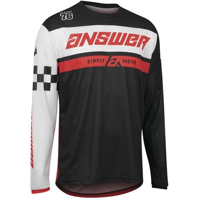 Answer Racing 2022 Youth Arkon Octane Jersey - Black/Red