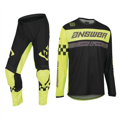 Answer Racing 2022 Youth Arkon Octane Jersey and Pant Combo Hyper Acid/Black