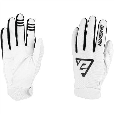 Answer Racing 2022 Youth Peak Gloves - White/Black