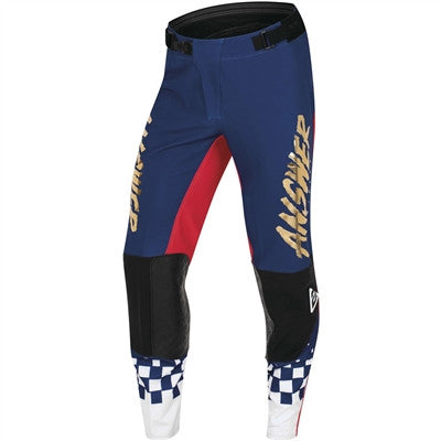 Answer Racing 2022 Elite Redzone Pant - Navy/Answer Red/White