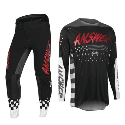 Answer Racing 2022 Elite Redzone Jersey and Pant Combo Black/Red