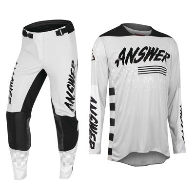 Answer Racing 2022 Elite Redzone Jersey and Pant Combo Ghost Black