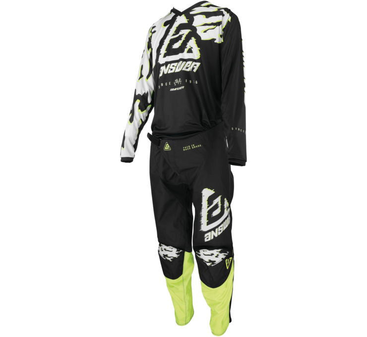 Answer Racing 2023 Youth Syncron Meltdown Jersey Pant Combo - Grey/Hyper Acid/Black