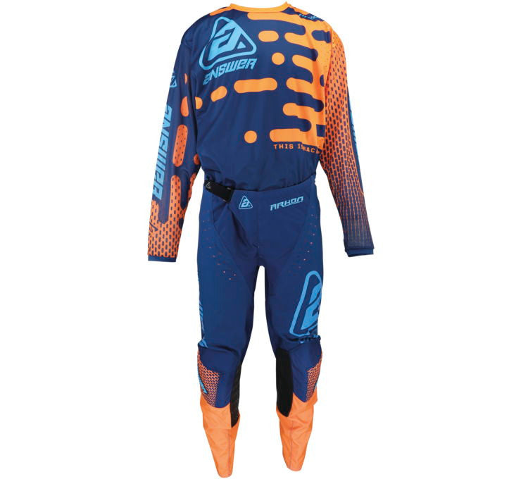 Answer Racing 2023 Youth Akron Boost Jersey Pant Combo - Grey/Hyper Acid/Black