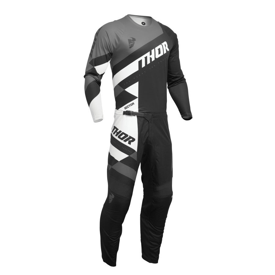 Thor 2024 Youth Sector Checker Jersey Pant Combo Black/Gray