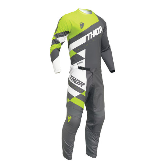 Thor 2024 Sector Checker Jersey Pant Combo Gray/Acid