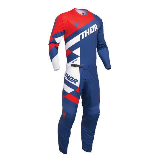 Thor 2024 Youth Sector Checker Jersey Pant Combo Navy/Red