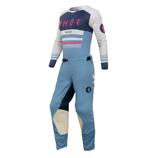 Thor 2024 Womens Prime Blaze Jersey Pant Combo Blue Steel/Vintage White