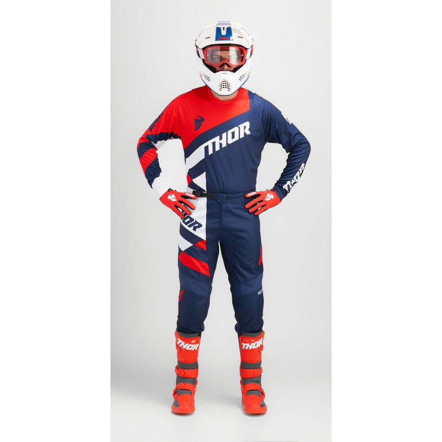 Thor 2024 Youth Sector Checker Jersey Pant Combo Navy/Red