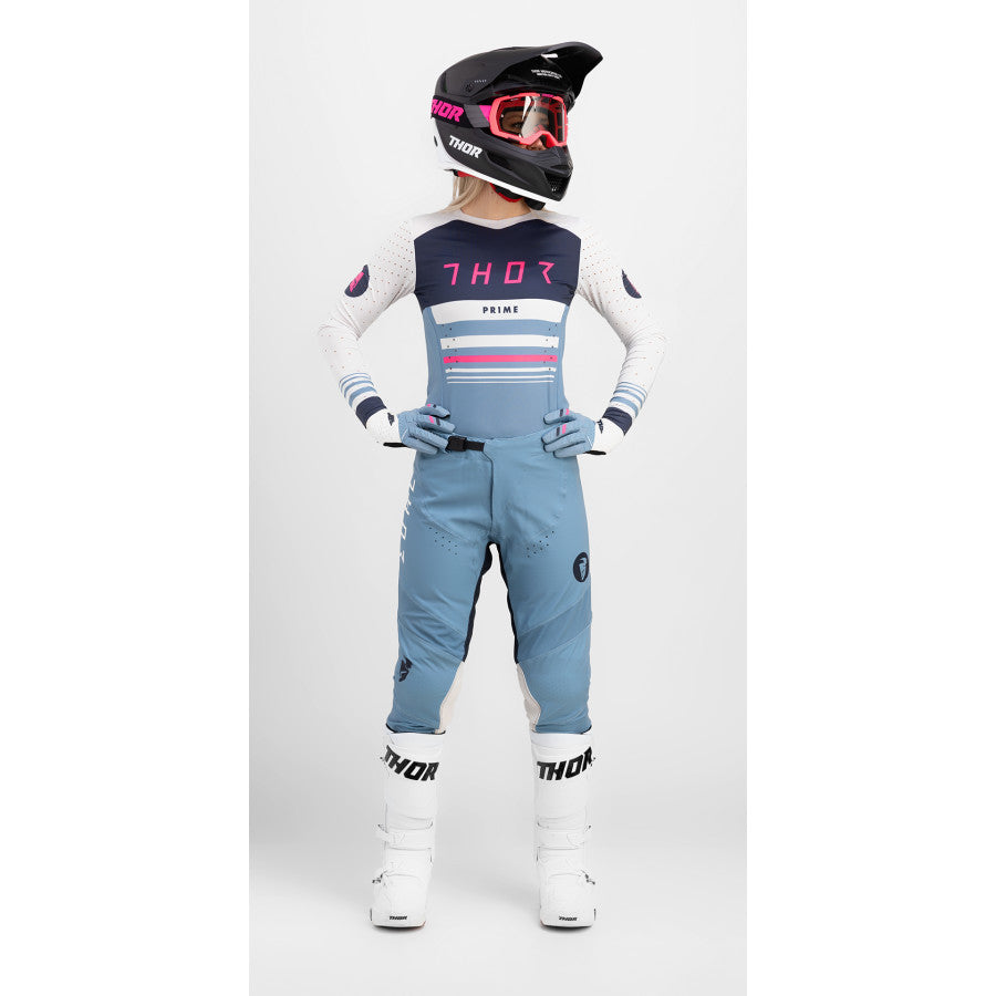 Thor 2024 Womens Prime Blaze Jersey Pant Combo Blue Steel/Vintage White