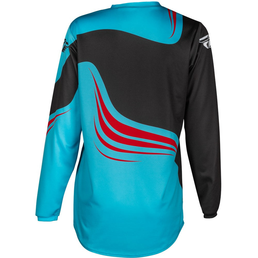FLY Racing 2025 Youth F-16 Jersey Pant Combo Cyan/Black/Red