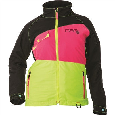Divas Snow Gear Womens Verge Snow Jacket - Black/Pink/Yellow