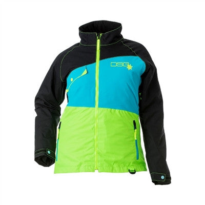 Divas Snow Gear Womens Verge Snow Jacket - Black/Blue/Lime