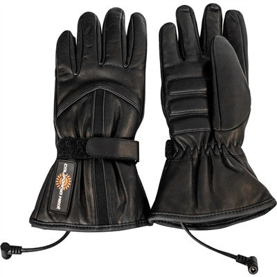California Heat 12V Heated Leather Gloves - Black