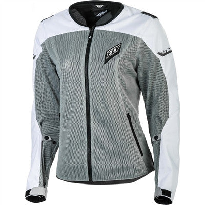 FLY Racing 2019 Womens Flux Air Mesh Jacket - White/Grey