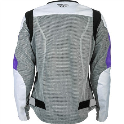 FLY Racing 2019 Womens Flux Air Mesh Jacket - White/Purple