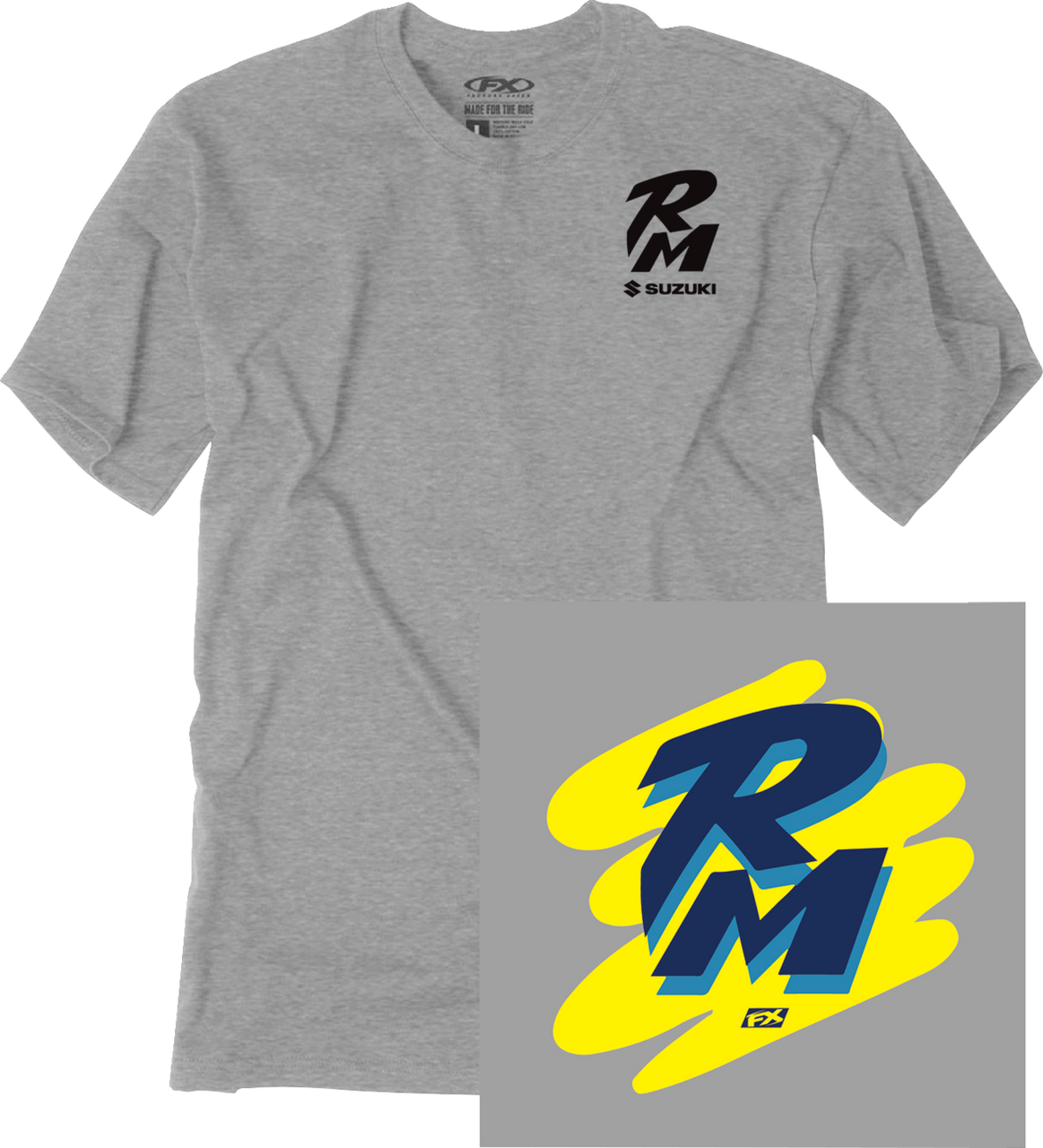 Factory Effex Suzuki Retro RM T-Shirt Heather Gray