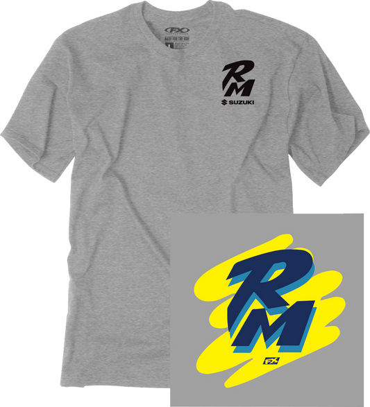 Factory Effex Suzuki Retro RM T-Shirt Heather Gray
