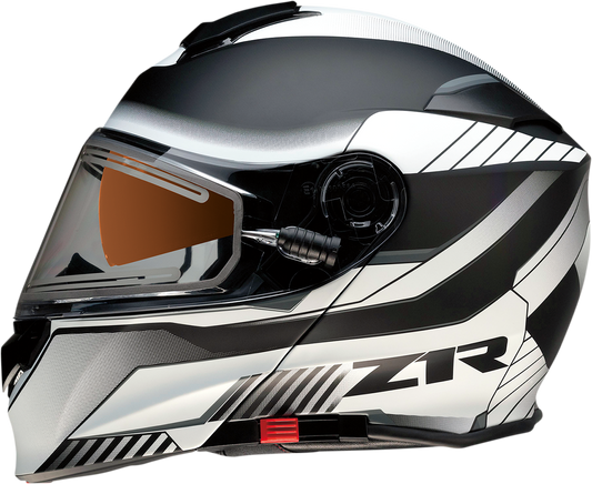 Z1R Solaris Modular Scythe Electric Shield Snow Helmet White/Black