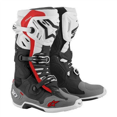 Alpinestars Tech 10 Supervented Offroad Boots - Black/White/Grey/Red