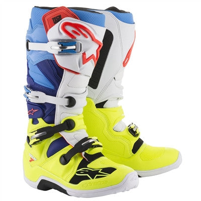 Alpinestars 2019 Tech 7 Boots - Yellow/White/Blue/Cyan