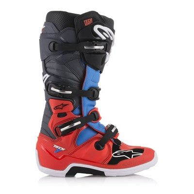 Alpinestars 2019 Tech 7 Boots - Red/Cyan/Grey/Black