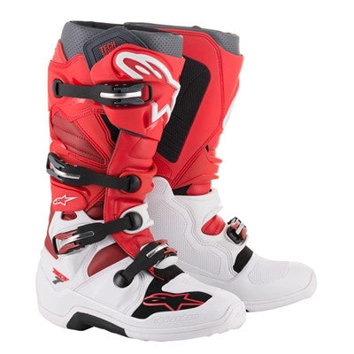 Alpinestars 2019 Tech 7 Offroad Boots - White/Red/Burgundy