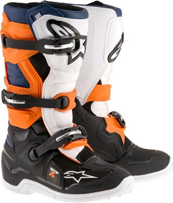 Alpinestars 2017 Tech 7S MX Youth Boots - Black/Orange/White/Blue