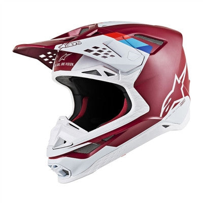Alpinestars 2019 Supertech M8 Contact Offroad MIPS Helmet - Dark Red/White