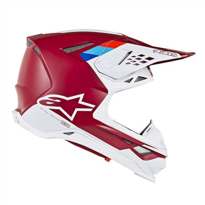 Alpinestars 2019 Supertech M8 Contact Offroad MIPS Helmet - Dark Red/White