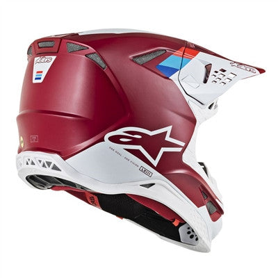 Alpinestars 2019 Supertech M8 Contact Offroad MIPS Helmet - Dark Red/White